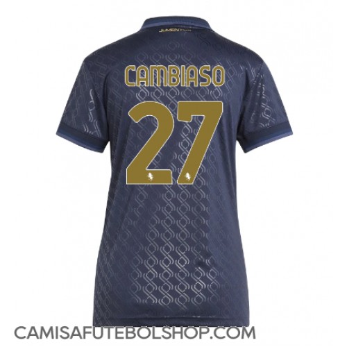 Camisa de time de futebol Juventus Andrea Cambiaso #27 Replicas 3º Equipamento Feminina 2024-25 Manga Curta